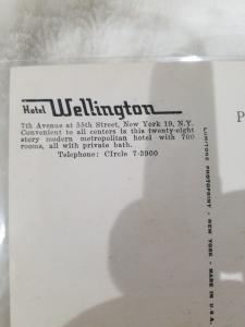 Antique Postcard, Hotel Wellington