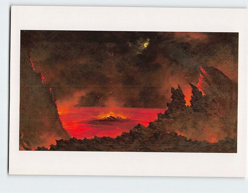 Postcard The Volcano at Night By Jules Tavernier, Honolulu Academy of Arts, HI