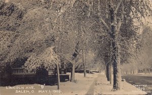 J85/ Salem Ohio RPPC Postcard c1910 Lincoln Avenue Homes Winter  53