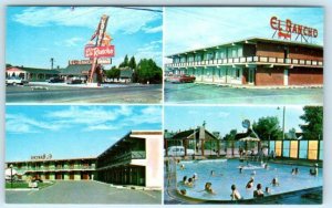 Business Card Size ROCK SPRINGS, WY Lincoln Highway EL RANCHO MOTOR LODGE c1960s