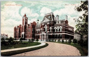 Court House Winnipeg Canada Court of King’s Bench Grounds Pathway Postcard