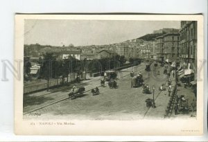 460335 Italy Naples embankment Horse TRAM Vintage postcard