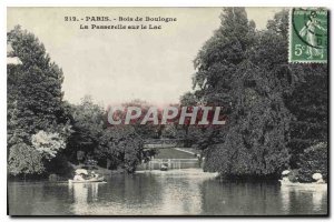 Postcard Old Paris Bois de Boulogne Gateway Lake