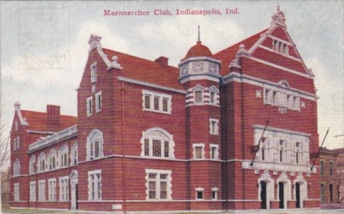 Indiana Indianapolis Maennerchor Club 1909