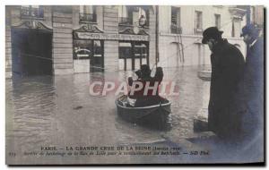 Old Postcard Paris Grand Crue Of the Seine Lille street cramming service for ...