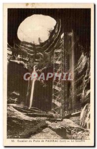 Padirac Old Postcard Well Stair abyss