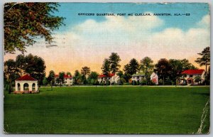 Anniston Alabama 1946 WWII Soldiers Postcard Officers Quarters Fort McClellan