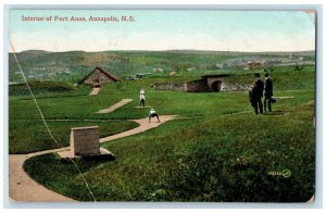 1912 Interior of Fort Anne Annapolis Nova Scotia Canada Antique Postcard