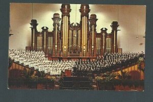 Ca 1946 Post Card Salt Lake City UT Famous Choir & Organ Of Norman Tabernacle