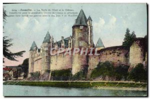 Old Postcard Chateau Josselin The Banks of the & # 39Oust and castle