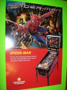 Spiderman Marvel Comics Pinball POSTER 33 Super Heroes Venom Art Germany