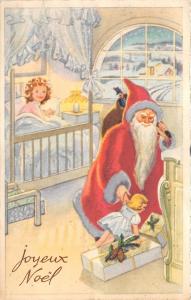 B86328 santa with children france fir  santa claus father christmas papa noel