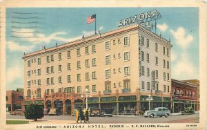 Arizona Phoenix Hotel roadside automobiles 1938 Teich Postcard 22-10386