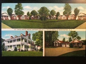 Vintage Postcard 1930-1945 Del Haven White House Cottages U.S. Route 1 Berwyn Md