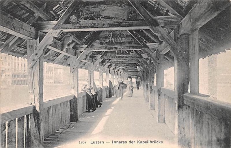 Luzern Inneres der Kapellbrucke Switzerland Unused 