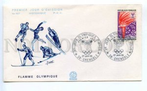 418415 FRANCE 1968 Winter Olympics Grenoble ice hockey Figure skating skiing FDC