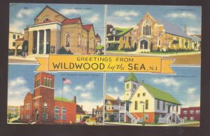 WILDWOOD BY THE SEA NEW JERSEY NJ MULTI VIEW VINTAGE POSTCARD