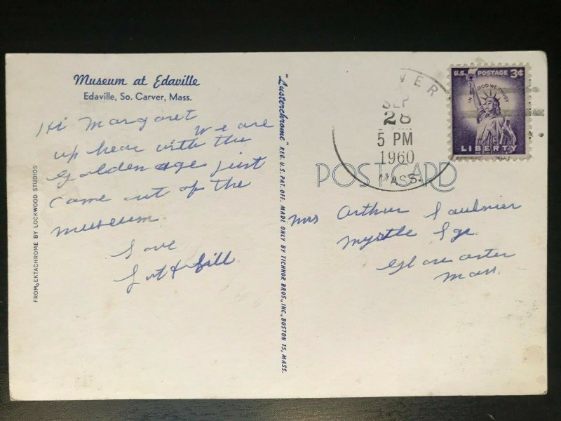 Vintage Postcard 1960 Museum, Edaville, South Carver, Massachusetts (MA)