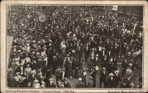 Springfield MA Farewell Parade 104th Regiment 1917 WWI Postcard