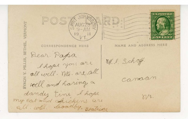 VT - St. Johnsbury. Brantview ca 1911     RPPC