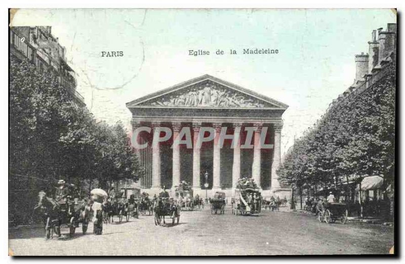 Old Postcard Paris Church of the Madeleine