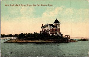 Game Cock Island, Byram Shore, East Port Chester CT Vintage Postcard T49