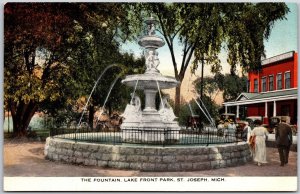 The Fountain Lakefront Park St. Joseph Michigan MI Tourist Attraction Postcard