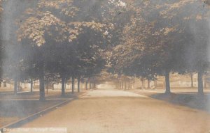 Champaign Illinois scenic view Green St through campus real photo pc BB3111