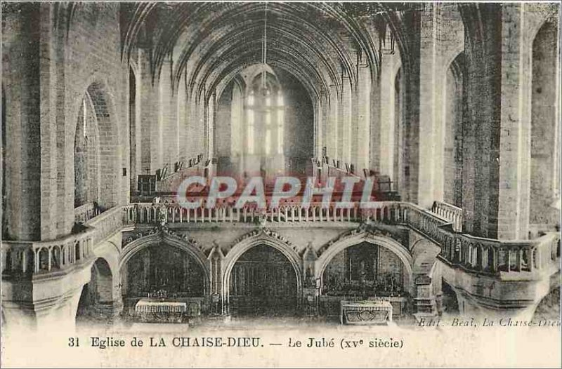 Postcard Ancient Church of La Chaise Dieu The Jube