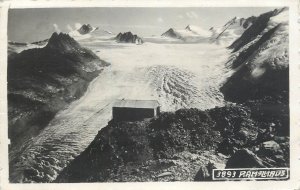 Mountaineering Austria glacier refuge hut panorama Ramelhaus 1925