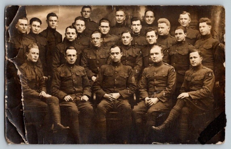 RPPC  WW1  US Army  3rd Army Soldiers  Real Photo Postcard   c1918