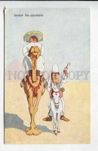 428787 EGYPT Cairo Pyramid CAMEL Donkey by PICK Vintage COMIC