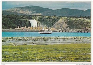 Waterfront View, M.V. Louis Jolliet and Montmorency Falls, St. Lawrence River...