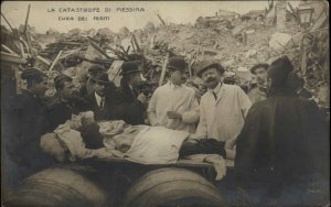 Messina Italy Earthquake Victims Dead Body Real Photo Vintage Postcard