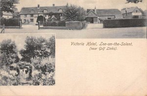 Lee on the Solent England Victoria Hotel near Golf Links Postcard AA70147