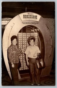 RPPC  Las Vegas Nevada  Binion's  Horseshoe Club  $1,000,000  Postcard