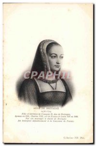 Old Postcard Anne of Brittany Daughter Farncois II Duke of Brittany