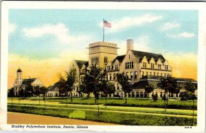 Postcard BUILDING SCENE Peoria Illinois IL AO4968