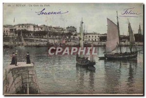 Old Postcard Royan A corner Yacht Harbor