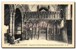 Old Postcard Lannion surroundings Chapel of Our Lady of Kerfons
