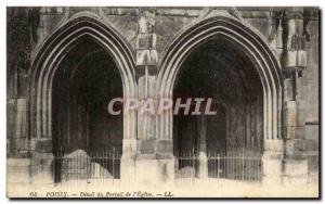 Postcard Old Church Poissy I Portal Detail