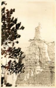 1924-1949 Real Photo PC; Hoodoo Queen Victoria, Bryce Canyon Nat'l Park UT