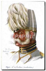 Old Postcard Fantasy Illustrator Dupuis Army Major d & # Austrian 39infanterie