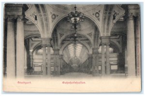 c1905 Stuttgart Train Station Halls Germany Unposted Antique Postcard