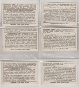 Complete Set of 6 History of the United States - Leibig Trading Cards -French