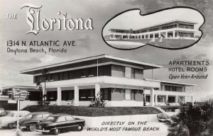 Daytona Beach Florida The Floritona Apartment Hotel Real Photo Postcard AA15731