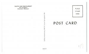 1960s/70s Rustic Oak Restaurant, Branson, MO Postcard *5F24