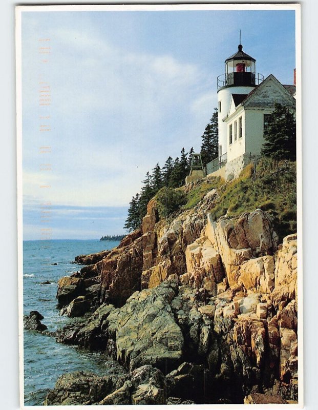 Postcard Bass Harbor Head Lighthouse Acadia National Park Bass Harbor Maine USA