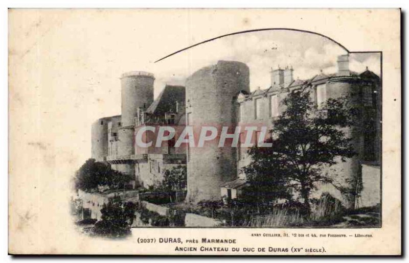 Duras Old Postcard Pres Marmande Duras Old Duke's castle