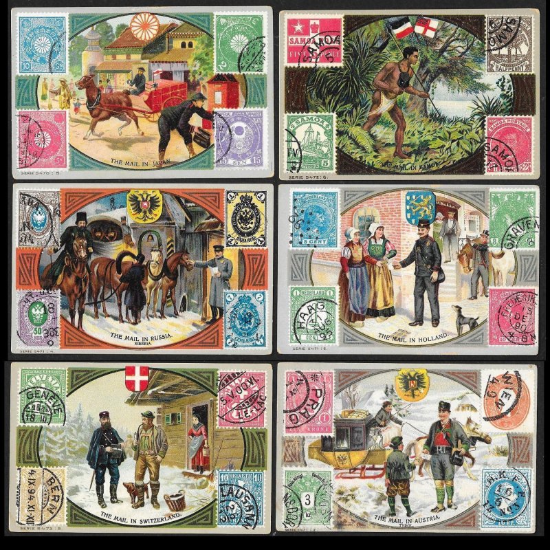 VICTORIAN TRADE CARDS (91) Various stamps pictured by Country Rare this complete
